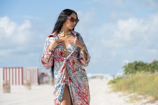 Thais Coral Mirage Gown - Image 10