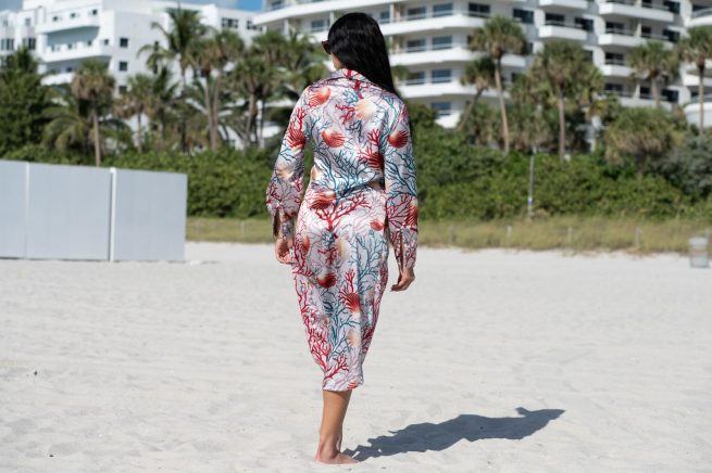 Thais Coral Mirage Gown - Image 4