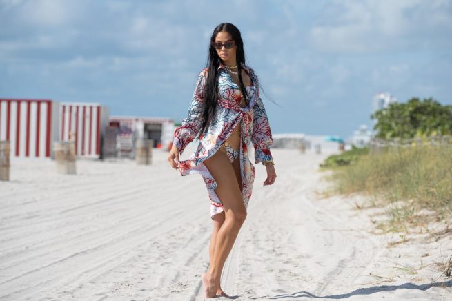 Thais Coral Mirage Gown - Image 9