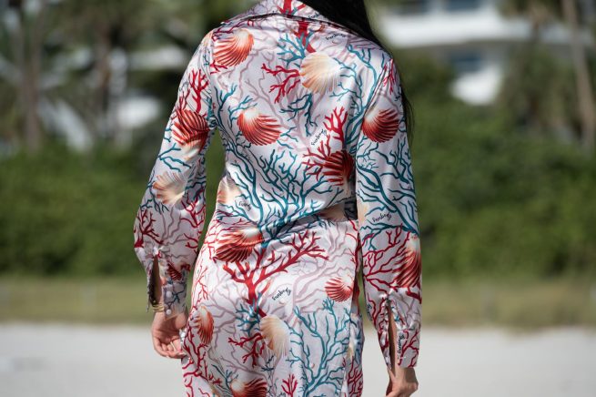 Thais Coral Mirage Gown - Image 8
