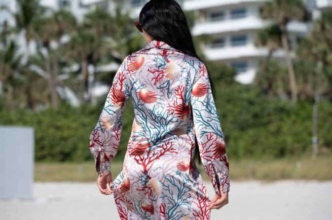 Thais Coral Mirage Gown - Image 5